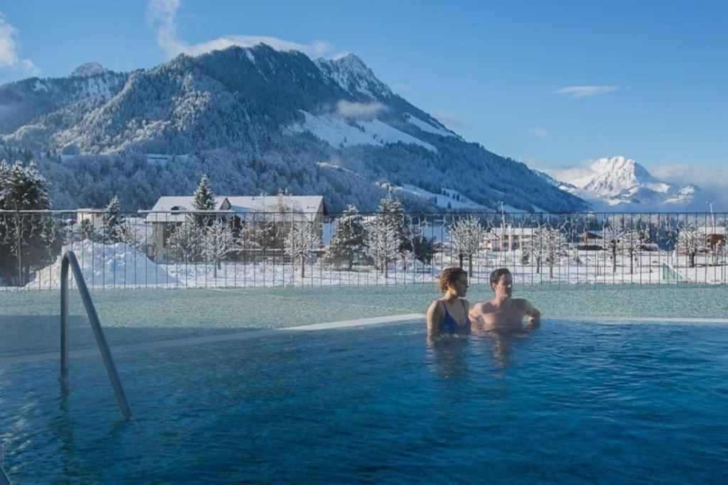 Confortable Chalet Avec Magnifique Vue En Gruyere. Шарме Экстерьер фото